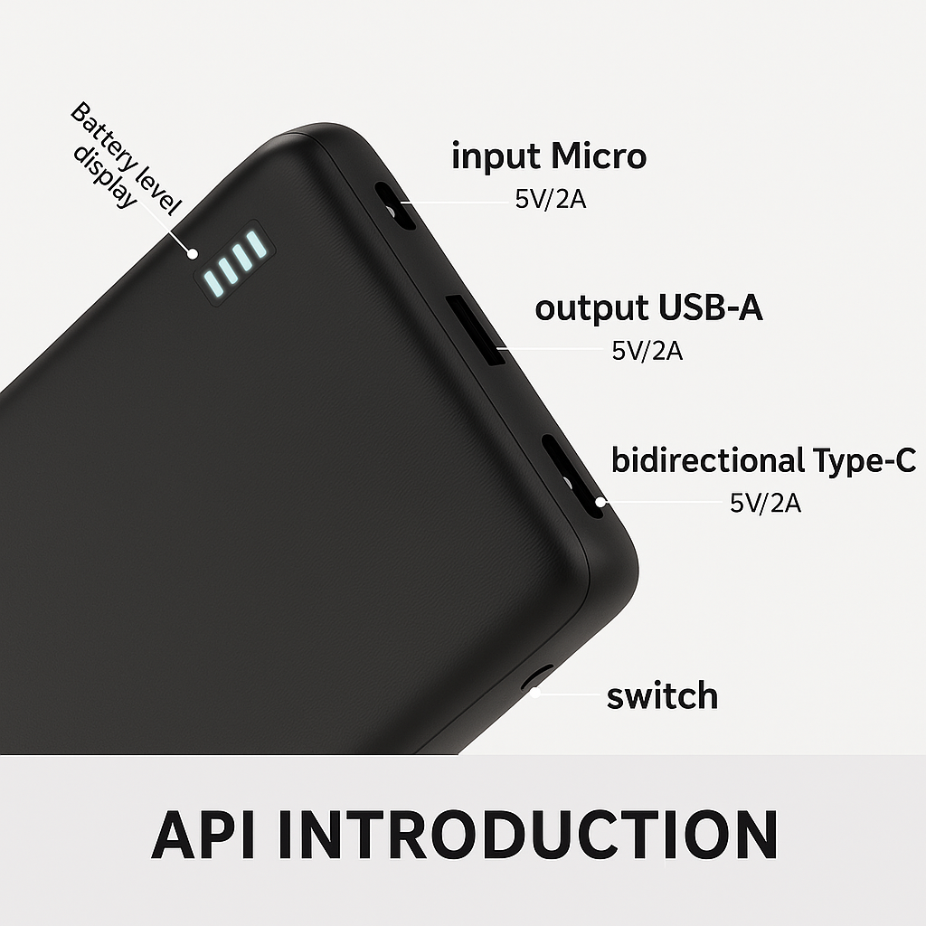 Caldora 10,000mAh power bank charging two smartphones simultaneously via dual USB ports